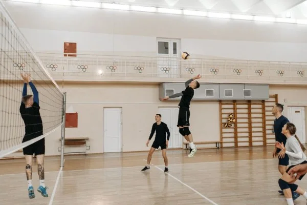 indoor volleyball players
